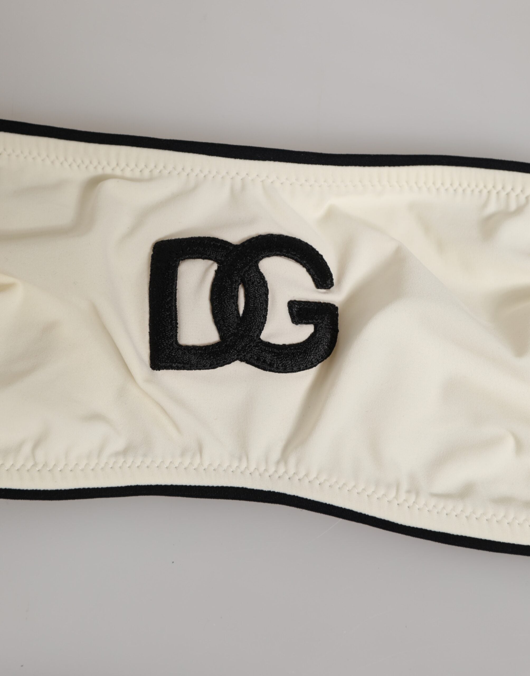 Dolce & Gabbana Beige Logo Swimsuit 2 Piece Top Bottom Swimwear