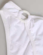 Dolce & Gabbana White Logo Swimsuit 2 Piece Top Bottom Swimwear