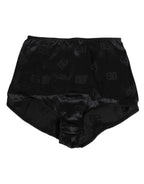 Dolce & Gabbana Black Silk Stretch High Waist Girdle Underwear