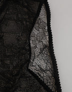 Dolce & Gabbana Black Nylon Stretch High Waist Panty Underwear