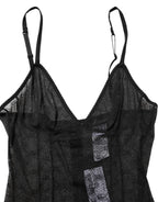 Dolce & Gabbana Black Nylon Stretch Bodysuit Lingerie Underwear
