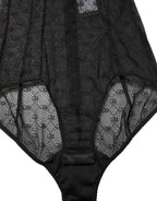 Dolce & Gabbana Black Nylon Stretch Bodysuit Lingerie Underwear