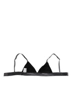 Dolce & Gabbana Black Silk Satin Triangle Soft Cup Underwear