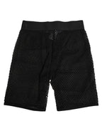 Dolce & Gabbana Black Cotton Logo Shorts Midi Trouser Underwear
