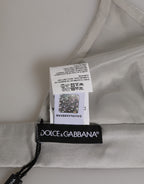 Dolce & Gabbana Gray Silk Satin Triangle Soft Cup Bra Underwear