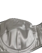 Dolce & Gabbana Gray Acetate Stretch Balconcino Bra Underwear