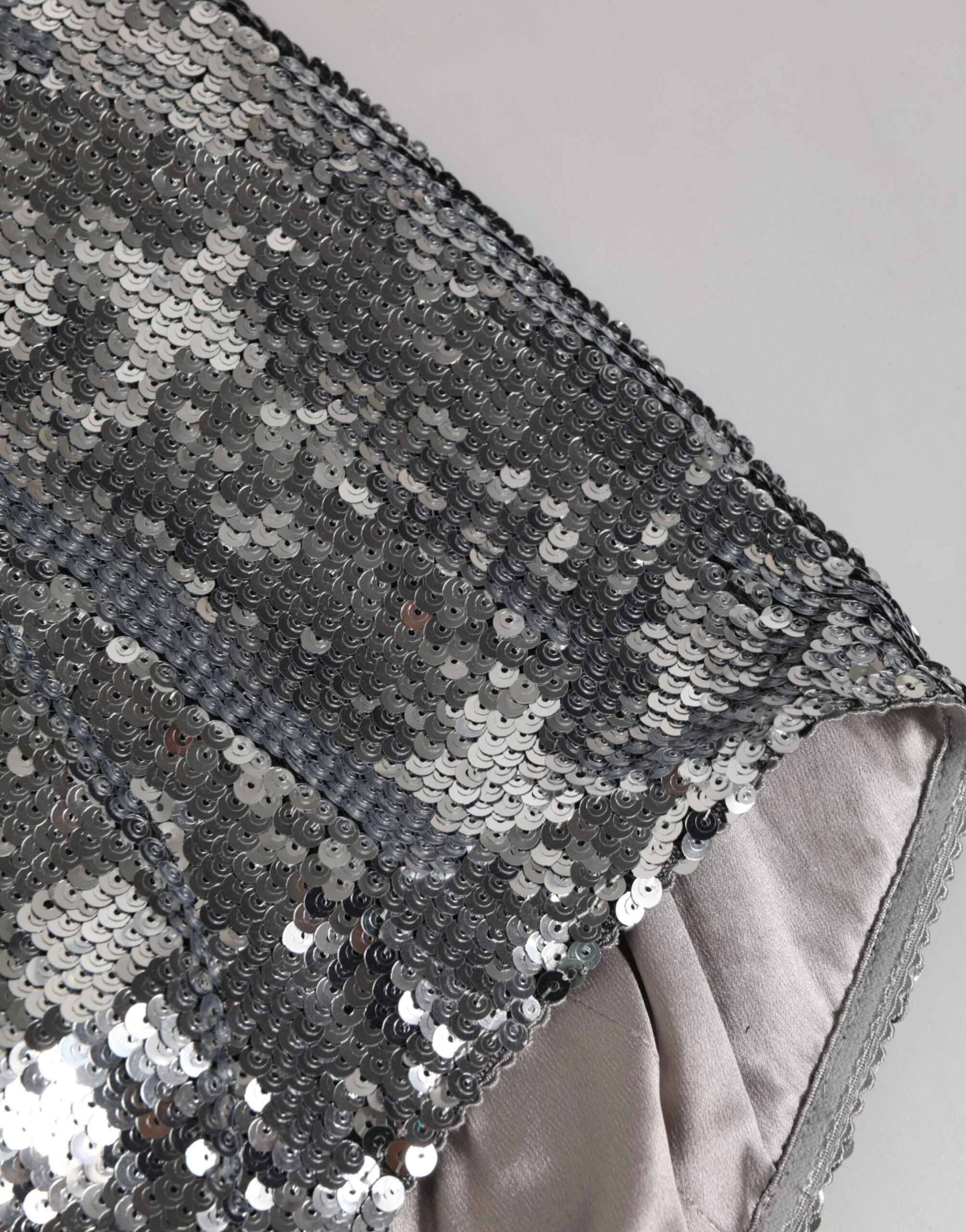 Dolce & Gabbana Silver Nylon Sequined Slip Girdle Panty Underwear