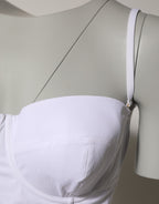 Dolce & Gabbana White Padded Balconette One Piece Swimwear