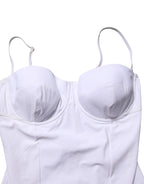 Dolce & Gabbana White Padded Balconette One Piece Swimwear