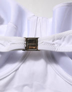 Dolce & Gabbana White Padded Balconette One Piece Swimwear