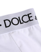 Dolce & Gabbana White Nylon Logo Waistband Panty Underwear