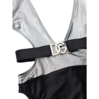 Dolce & Gabbana Gray Viscose One-Piece Swimsuit