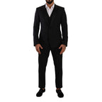 Dolce & Gabbana Black Wool Three-Piece Suit