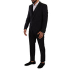 Dolce & Gabbana Black Wool Three-Piece Suit