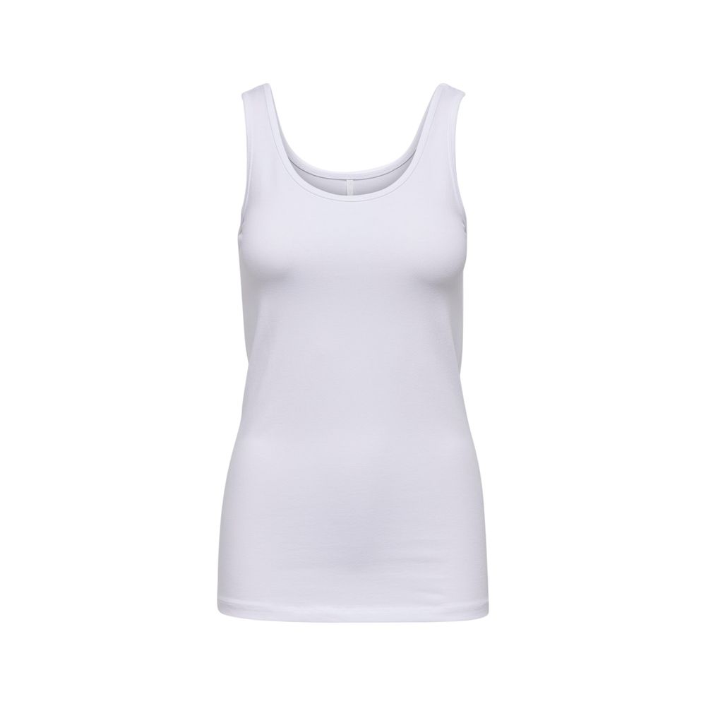 Only White Cotton Tank Tops