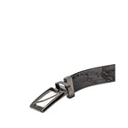 Alviero Martini Prima Classe Black Leather Regular Belt
