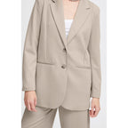 ICHI Beige Recycled Polyester Blazer