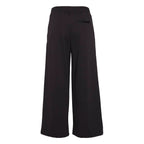 ICHI Black Recycled Polyester Flared Pants