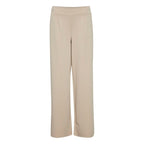 ICHI Beige Recycled Polyurethane Casual Pants
