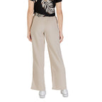 Only Beige Linen Casual Pants