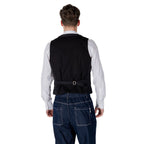 Gianni Lupo Black Cotton Waistcoat