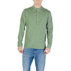 Gianni Lupo Green Cotton Long Sleeve T-Shirt
