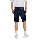 Armani Exchange Blue Cotton Bermuda