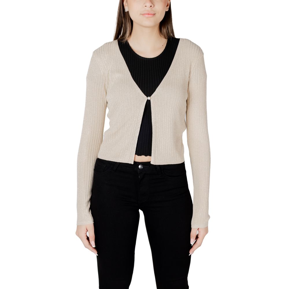 Morgan De Toi Gold Viscose Sleveless Jacket
