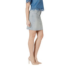 Morgan De Toi Blue Cotton Mini Skirt