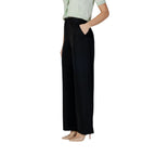 Morgan De Toi Black Polyester Casual Pants