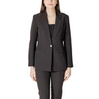 ICHI Black Polyester Blazer