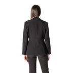 ICHI Black Polyester Blazer
