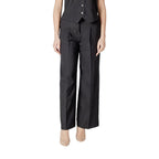 ICHI Black Polyester Pant