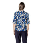 ICHI Blue Viscose Blouse