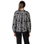 ICHI Black Viscose Blouse