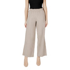 Only Beige Viscose Casual Pants