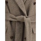 Golden Goose Beige Fleece Wool Coat
