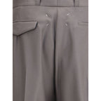 Margiela Green Fleece Wool Dress Pants