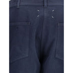 Margiela Blue Cotton Casual Pants