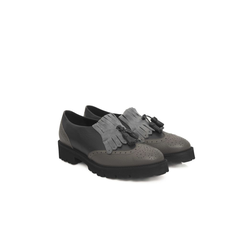 Cerruti 1881 Gray Cowhide Women Loafer