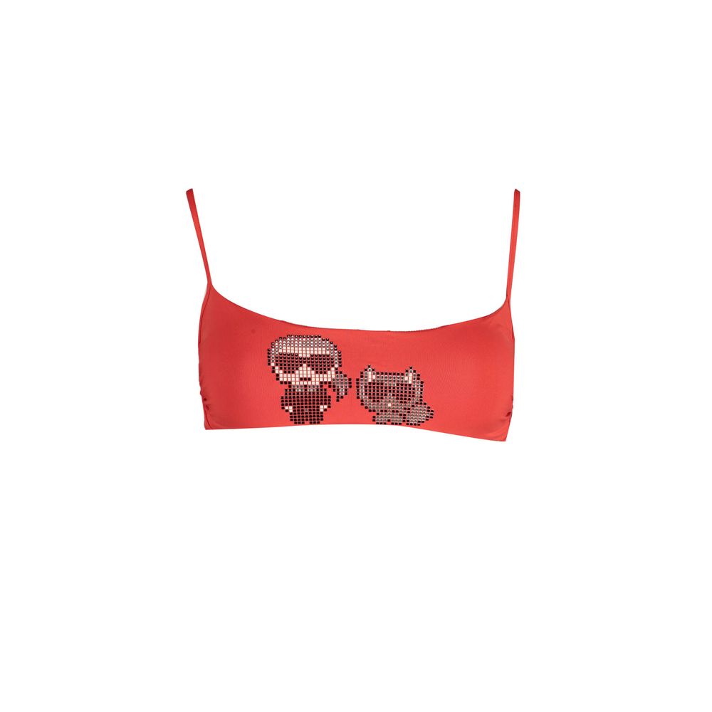 Karl Lagerfeld Red Elastane Swimwear