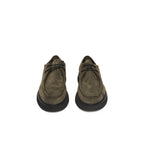 Cerruti 1881 Green Calfskin Men Derby Shoe