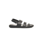 Cerruti 1881 Black Leather Men Sandal