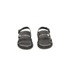 Cerruti 1881 Black Leather Men Sandal