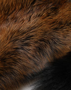 Dolce & Gabbana Brown Red Fox Fur Neck Cashmere Warmer Scarf