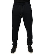 Dolce & Gabbana Blue Cotton Jogger Jogging Men Trouser Pants