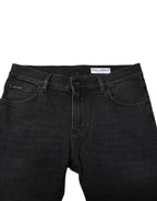 Dolce & Gabbana Black Cotton Skinny Men Denim Trouser Jeans