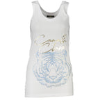 Cavalli Class White Cotton Tank Top