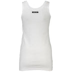 Cavalli Class White Cotton Tank Top