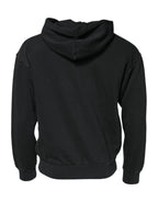 Dolce & Gabbana Black Logo Full Zip Hooded Sweatshirt Sweater